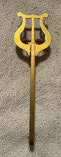 Vintage Brass Marching Band Lyre Music Holder Instrument Clip - Brass -6"