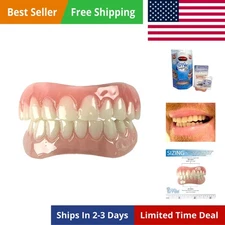 Reusability Guaranteed - DIY Full Upper & Lower Denture Set for Instant Smiles