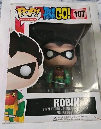 Funko Pop! Television: Teen Titans Go! - Robin #107 Damaged Package