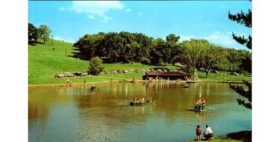 Oglebay Park WV Boating Trout Schenk Lake Dexter Postcard 1950s Chrome