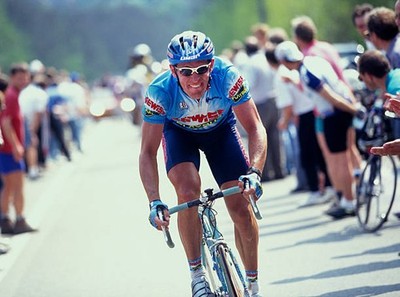 Stefano Zanini attacks on his way to winning the 1996 Amstel Gold - Old Photo