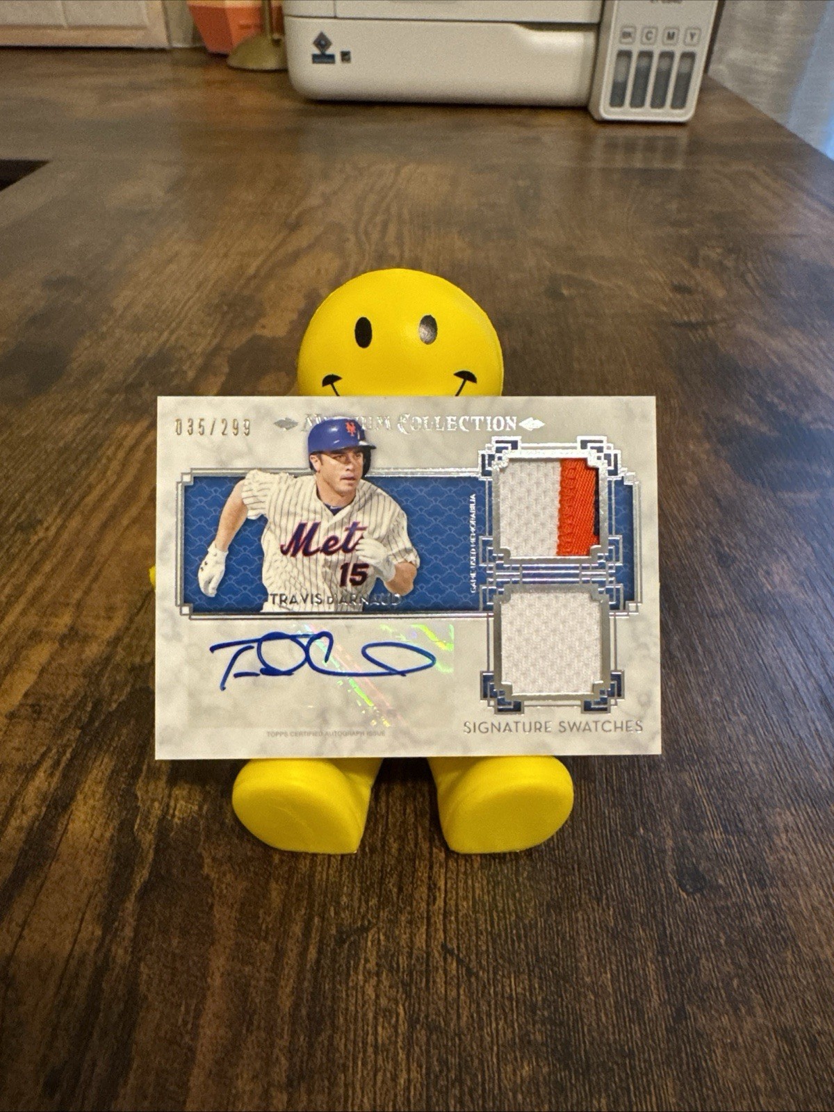 2014 Topps Museum Collection Autograph Relic Travis d'Arnaud Mets /299