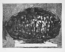 Enzo BRUNORI "Ombra diffusa" , 1976 acquaforte originale firmata