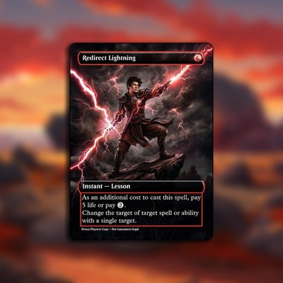 Redirect Lightning MTG Playtest Custom Alt Art Card For Commander