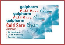 3x Galpharm Cold Sore Cream Treatment Tingling Lips & Face Speeds Recovery - 2g