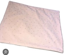 Pottery Barn Kids Blanket 30"x40" pale pink Silver Polka Dots