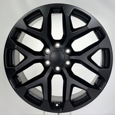 Satin Black 20 Snowflake Single Wheel Chevy Silverado Tahoe Gmc Sierra Yukon