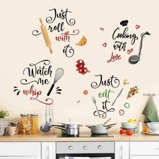 wondever Kitchen Food Wall Stickers Quotes Kitchenware Lettering Peel and Sti...