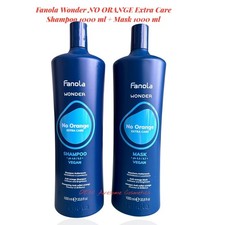 Image of Fanola Wonder NO ORANGE Extra Care Shampoo 1000 ml + Mask 1000 ml - Twin Pack