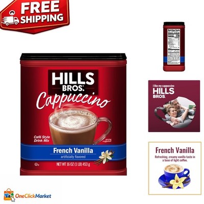 French Vanilla Cappuccino Mix - Easy 16oz Powder for Home Coffeehouse Experience