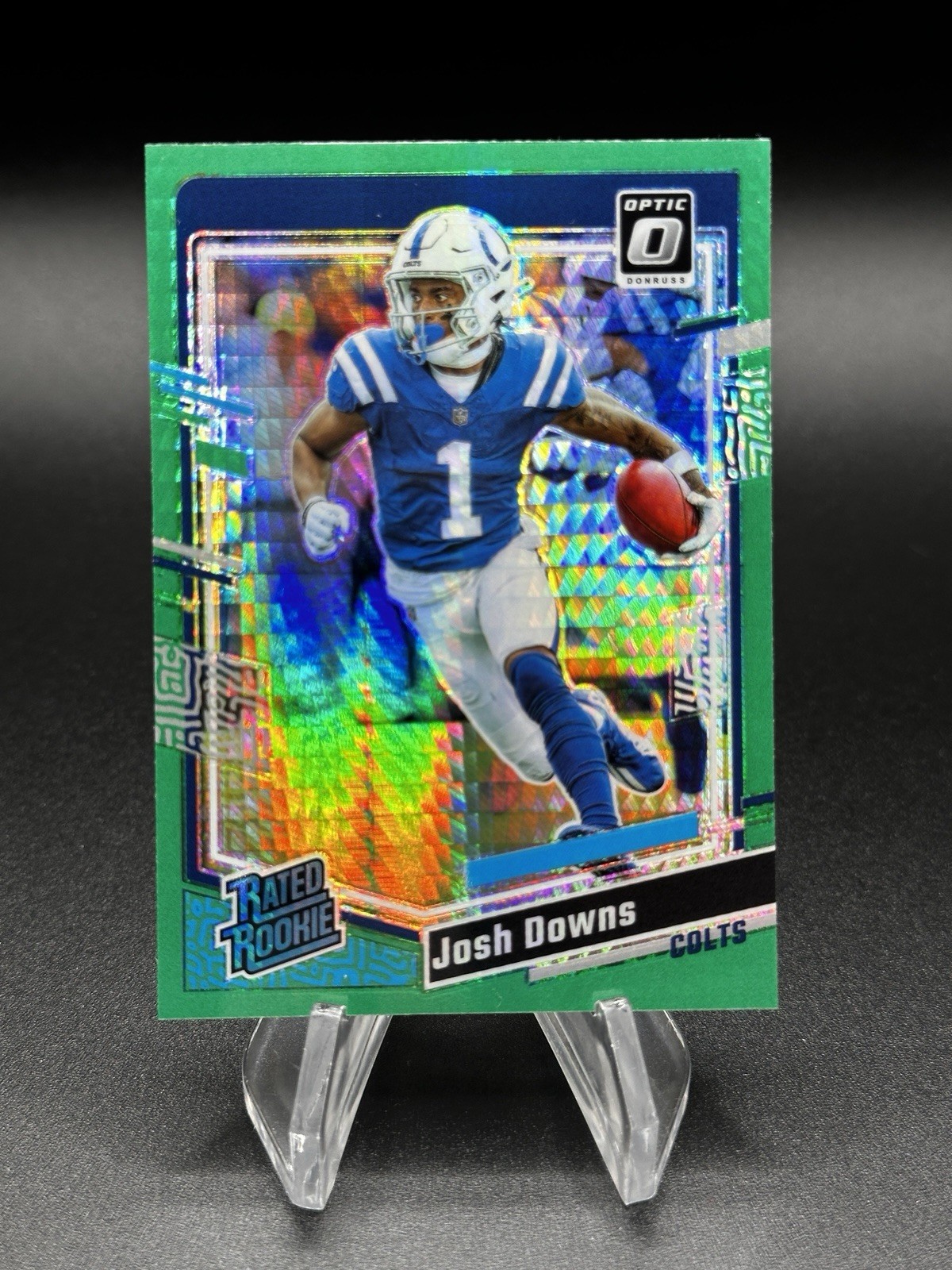 2023 Panini Donruss Optic - Rated Rookie Green Hyper Prizm #248 Josh Downs (RC)