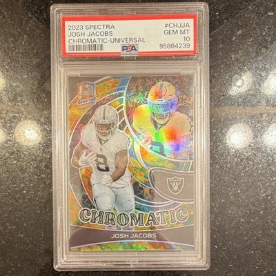 Panini Spectra Josh Jacobs Chromatic Universal Prizm /10 PSA 10