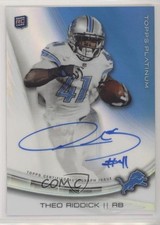 2013 Topps Platinum Auto Rookie Refractors Theo Riddick #A-TR Auto m2c