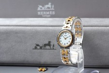 Boîte, papier [Exc+5] HERMES Clipper CL4.210 montre femme à quartz blanche...