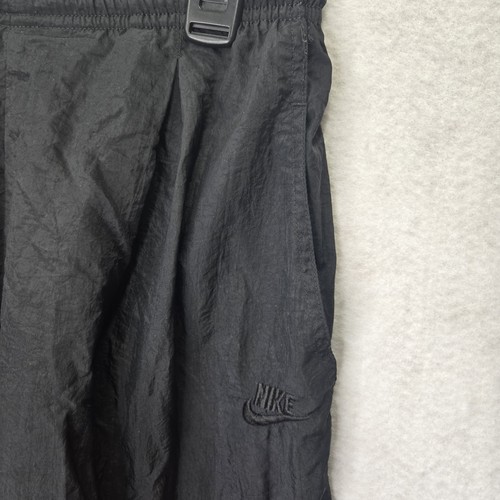 Pantaloni a vento vintage Nike AIR Swoosh neri da uomo taglia media pista basket - Foto 4 di 17