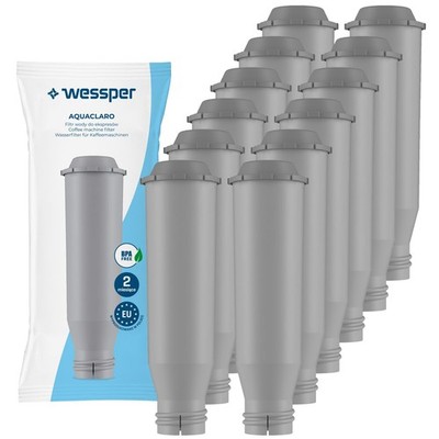 Wasserfilter für Krups Nivona Melitta Kaffeemaschine Wessper Aquaclaro 1-12x