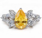 4CT Heat Treated Yellow Topaz 925 Sterling Silver Ring Jewelry Sz 7 PC13-6 — photo 1