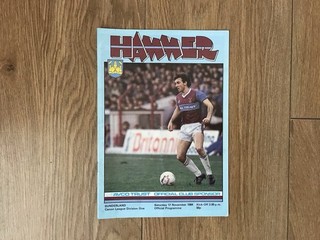 5 x West Ham United Home & Away Programmes 1984 1985