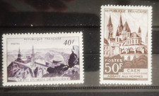 timbre France 1951 N°916 et N°917  monuments et sites  NEUF infime trace sur 1