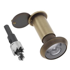 200&deg;Door Hole Peephole Security Scope Viewer Drill Bit Set for Home Hotel Office