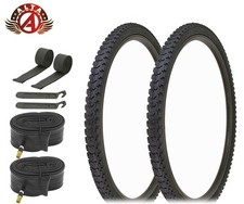 2 ALTA 29" x 1.95 Tires– Knobby Tread, All-Terrain w/48mm Schrader TUBES (8pc).