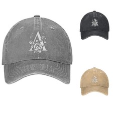 Letter A Floral Baseball Cap Rose Dad Hat Adjustable Cotton Cap
