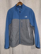THE NORTH FACE Jacket MEN  S Size XL WINDWALL APEX BIONIC GREY/BLUE Full Zip