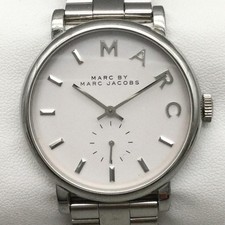 Marc By Marc Jacobs Baker Womens Watch 36mm White Dial MBM3242 New Battery 7"
