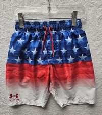 Under Armour Boys' Freedom Americana Volley Swim Shorts Size Youth Small