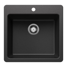 Blanco 443227 Liven SILGRANIT 21" Dual Mount Kitchen Sink Anthracite -Box Damage