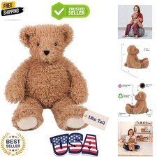 Super Soft Almond Brown Teddy Bear   18 Inch Plush Stuffed Animal to Sleep wi...