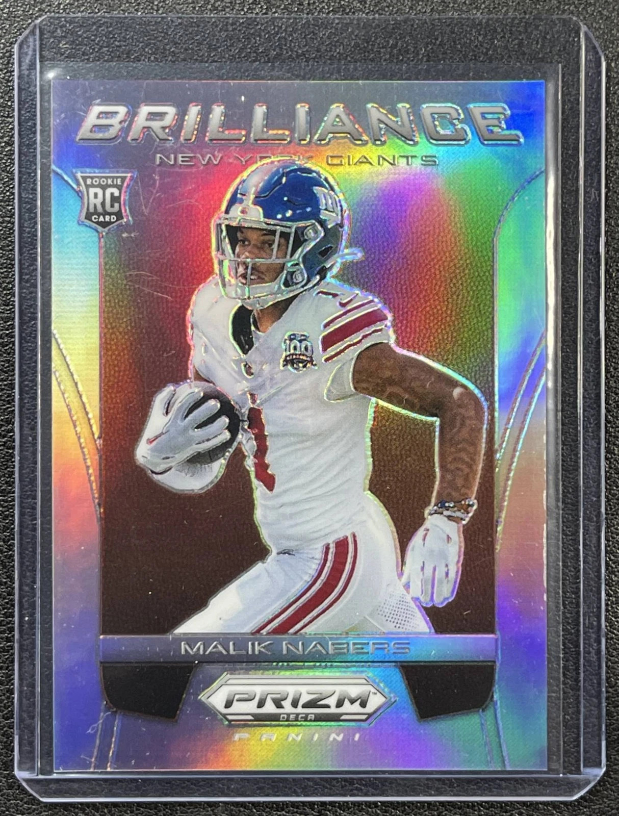 Malik Nabers Panini Prizm Deca Brilliance #14 Silver