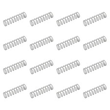 50pcs 304 Stainless Steel Compression Springs, 0.8mm x 8mm x 30mm, Silver Tone