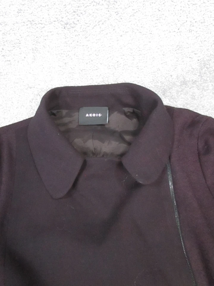 Abrigo Akris para mujer 8 lana púrpura cremallera completa Foto 2 de 4