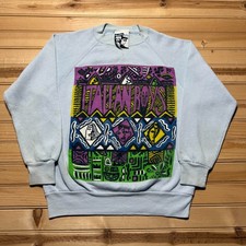 Vintage 80s 90s Italian Boys Abstract Crewneck Sweatshirt USA Made - Size Small