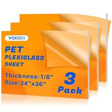 3 Pack Plexiglass Sheets 1/8 Inch Thick, 24"X36" Plexi Glass Panel,Plastic Sh...