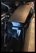 Black carbon hard bag lid covers Fits 1994-2013 Harley-Davidson®Touring hard bag