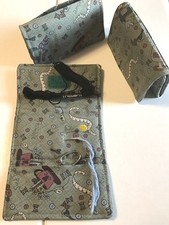 Handmade PINS  NEEDLES cotton fabric scissor, sewing notion, pincushion wallet