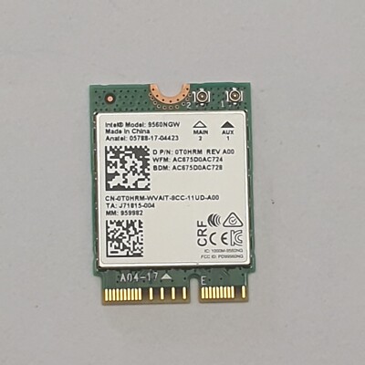 Dell Latitude 5300 WLAN Karte Wifi Intel 9560NGW WLAN Karte WiFi Modul