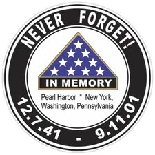 Pearl Harbor 9/11 Anniversary Bumper Sticker Military Vinyl Soldier Decal 5"