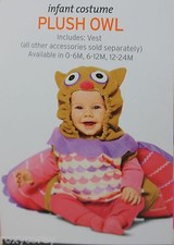 Halloween Infant Plush Owl Costume Size 6-12 months NWT