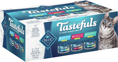 Tastefuls Flaked Wet Cat Food Variety Pack, Made with Natural Ingredients, Tuna,