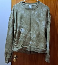 All In Motion Womens Sweatshirt Green SMALL Tie Dye Fleece Pullover Pockets