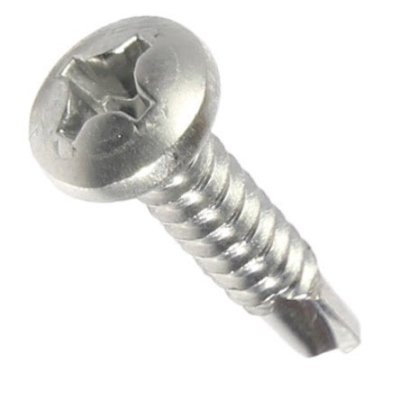 #10 x 3/4'' Phillips Pan Head Self Drilling Metal Tek Screws Stainless Qty 250