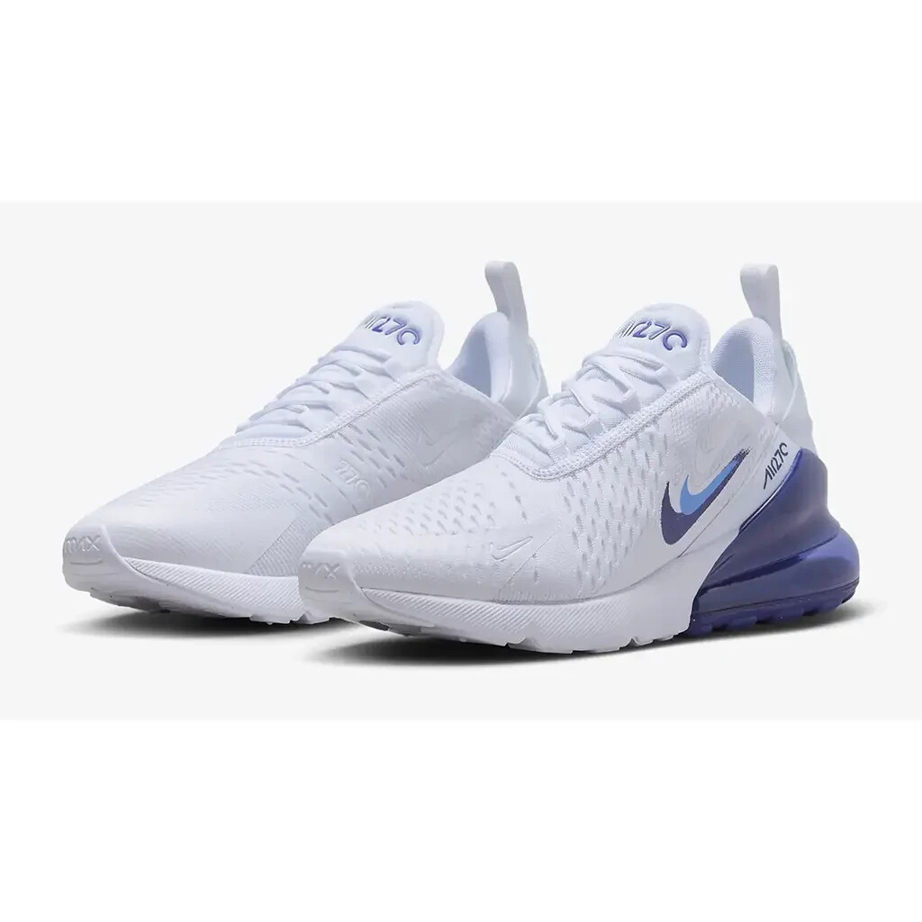 Nike Air Max 270 Multi Swoosh White-Blue Men's Sneakers Size 9 US