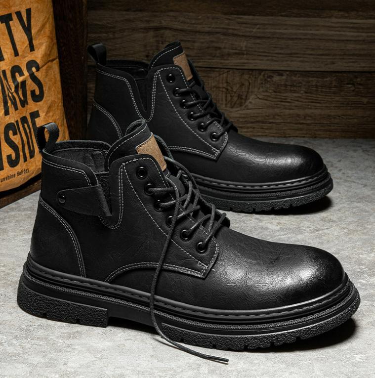 SAOLA Stivaletti stringati casual da uomo scarpe street board hip top Oxford stivali moto