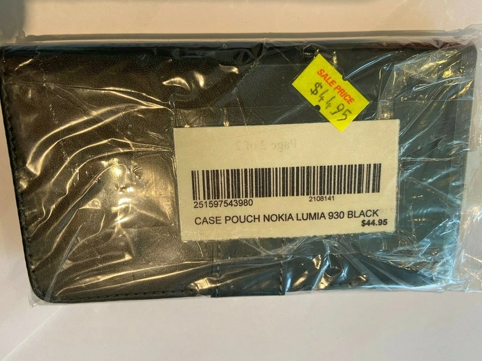 Nokia Lumia 930 Funda Cartera Folio Cuero Ajustable en Negro 2108141 Paquete Nuevo Foto 2 de 3