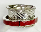 HSN Jay King Sterling Silver Thulite Inlay Spinner Ring Size 5 — photo 2