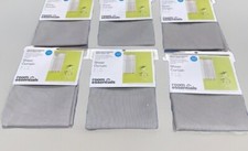 6 Pack Room Essentials Gray Sheer Voile Lightweight Window Curtain Panel 60"x63"