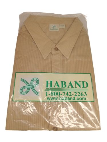 MENS HABAND SHIRT - BEIGE MESH - X-LARGE - NEW IN THE PACK -4 COLORS AVAILABLE - 第 1/2 張圖片